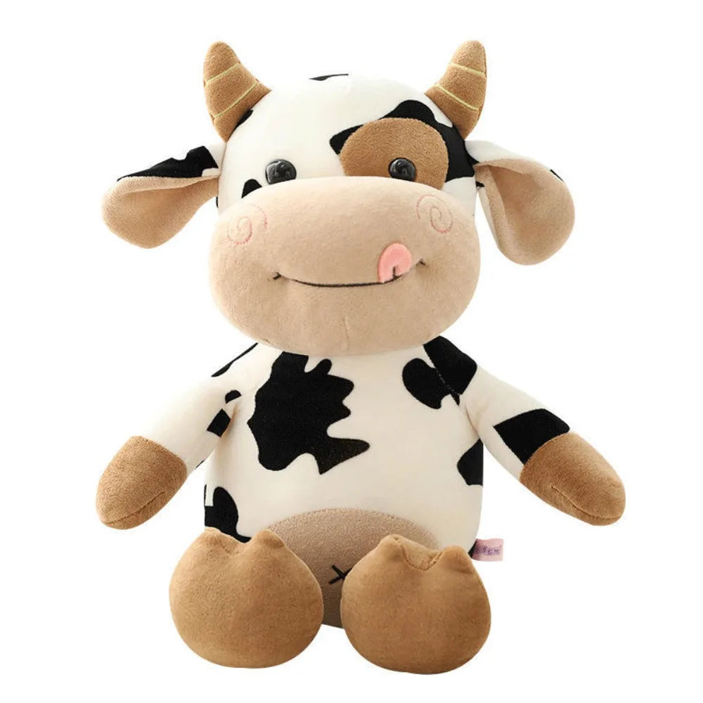 Hot Cute Design Cow Soft Material Simulation Cattle Chinese Zodiac Cow Cartoon Style Sweater Texture Girl Gift