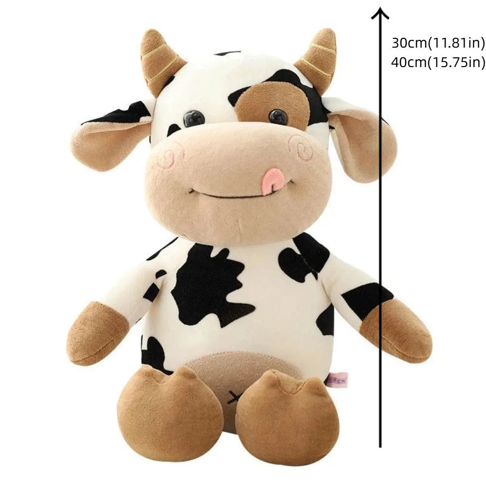 Hot Cute Design Cow Soft Material Simulation Cattle Chinese Zodiac Cow Cartoon Style Sweater Texture Girl Gift