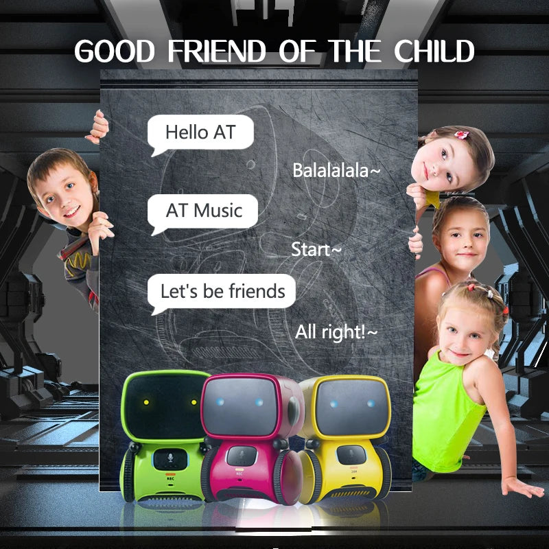 Toy RC Smart AT Robot Intelligent Learning Machine 4 Language Versions Touch Control Toys Interactive Educational Talkking Robot